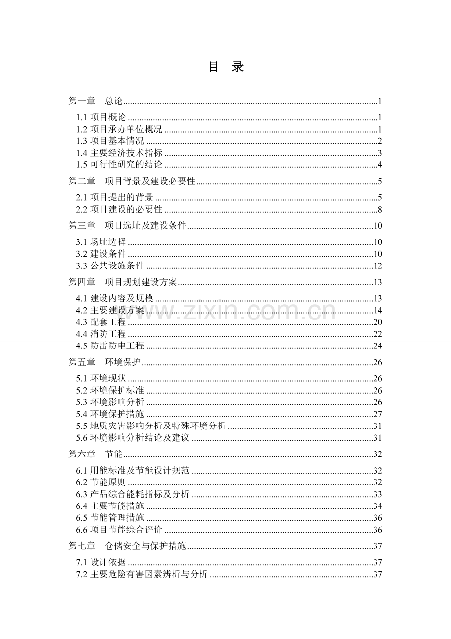 烟花爆竹销售中心建设项目可行性研究报告.doc_第1页