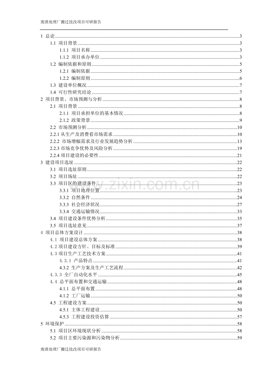 废渣处理厂搬迁技改项目可行性研究报告.doc_第2页