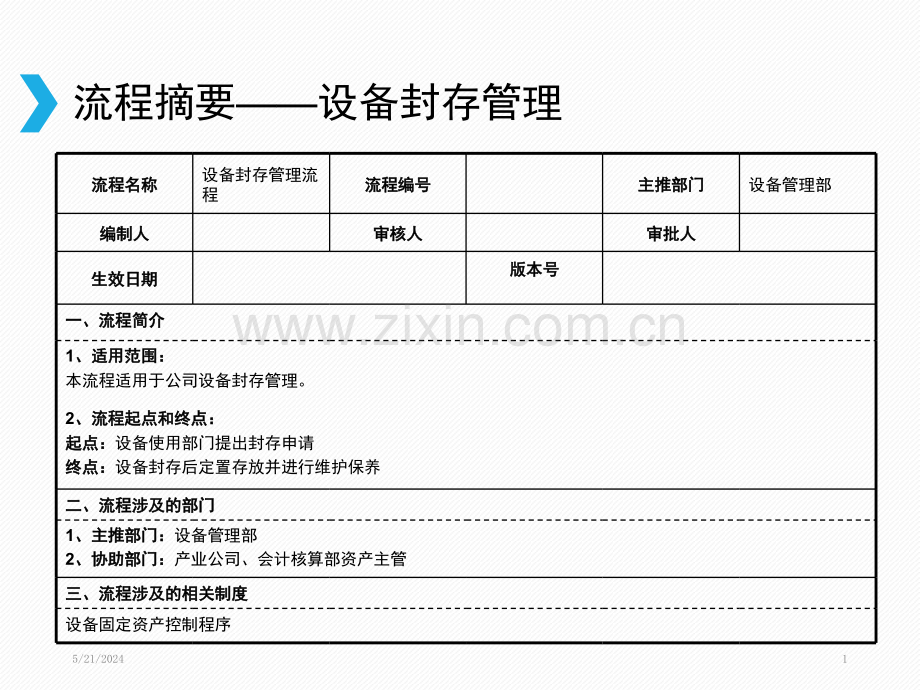 设备管理部流程(实用).ppt_第1页