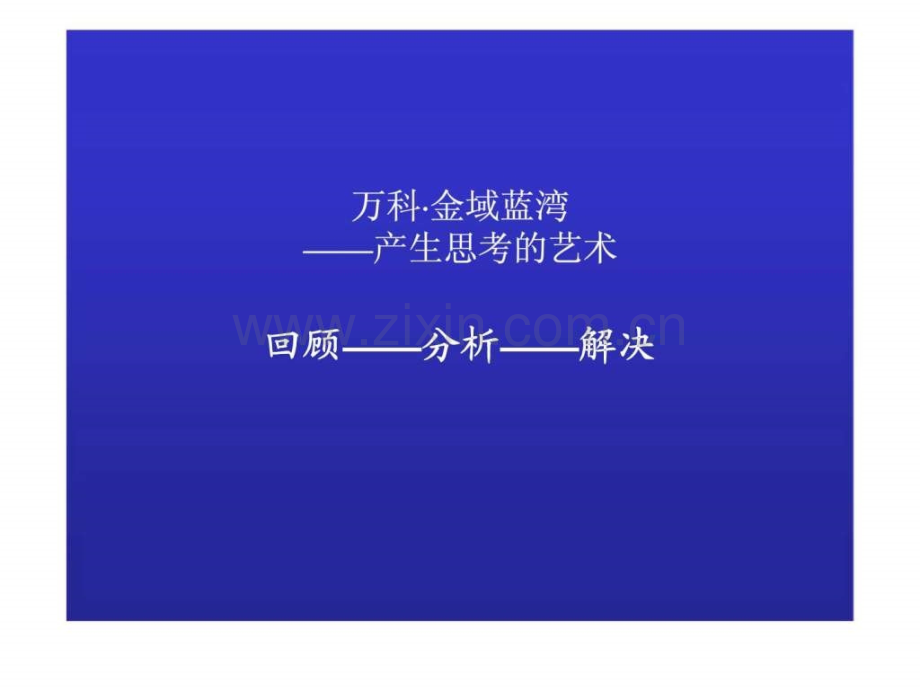 万科·金域蓝湾新阶段广告策略.ppt_第2页