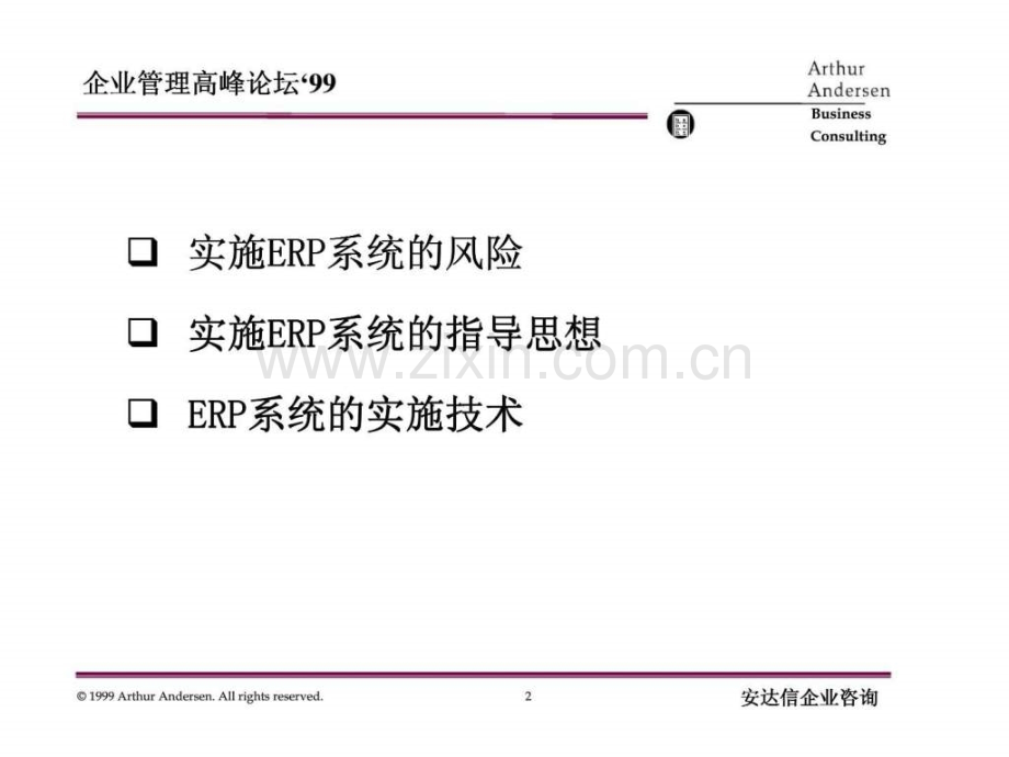 安达信：ERP系统实施-经验丶风险和技术.ppt_第2页