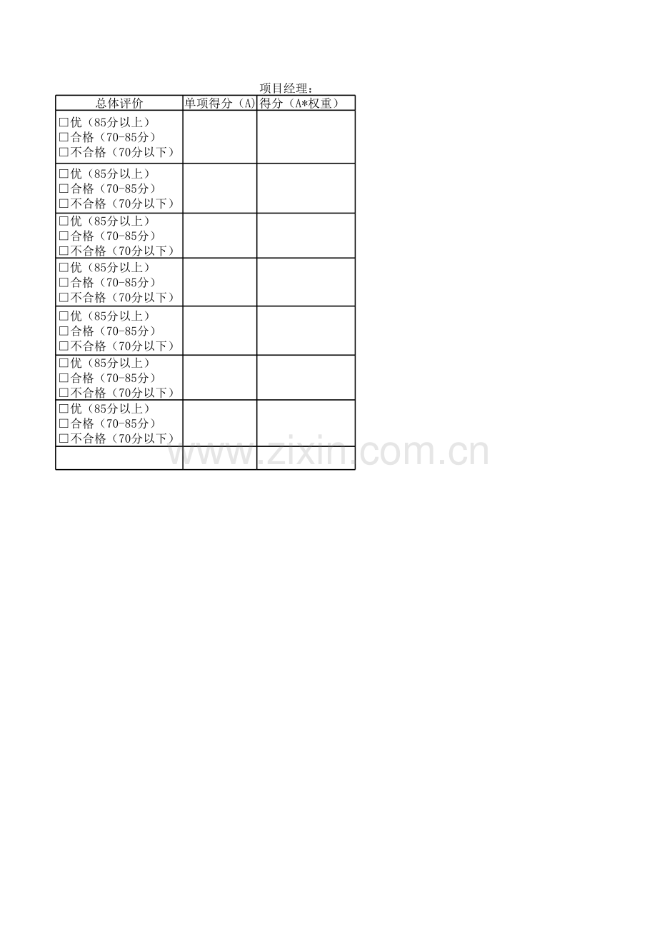 施工队伍年度综合评价表.xls_第2页