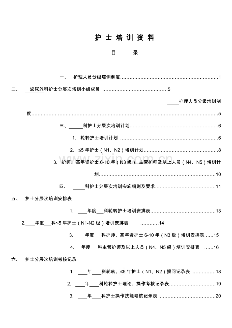 护士分层次培训资料模板(新).pdf_第1页