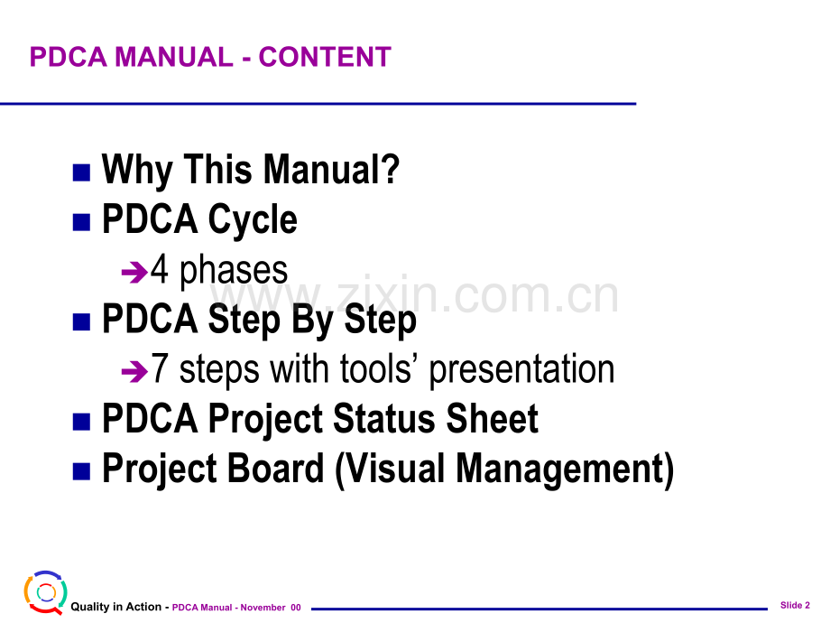 【经管类】PDCA--MANUAL-FOR-QUALITY-PROGRESS-TEAMS.ppt_第2页