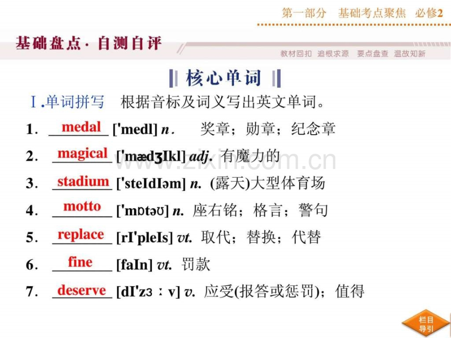 【优化方案】2015届高三英语一轮基础复习必修2-un.ppt_第2页