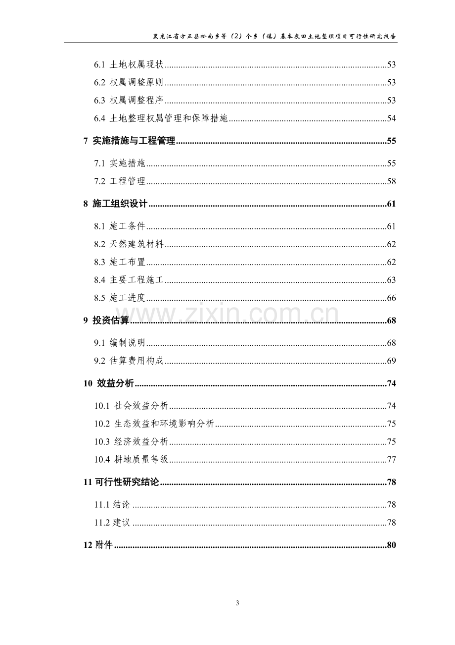 乡镇基本农田土地整理项目可行性研究报告.doc_第3页