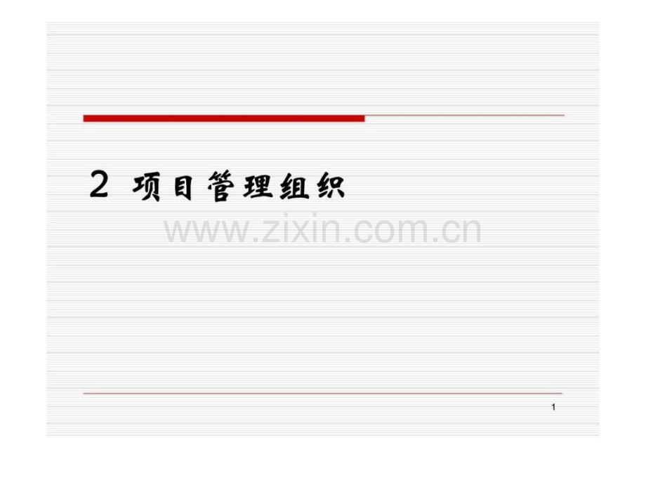 《项目管理》第2章：项目管理组织.ppt_第1页