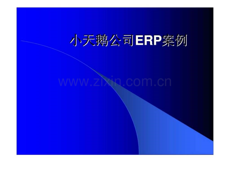 小天鹅公司erp案例.ppt_第1页