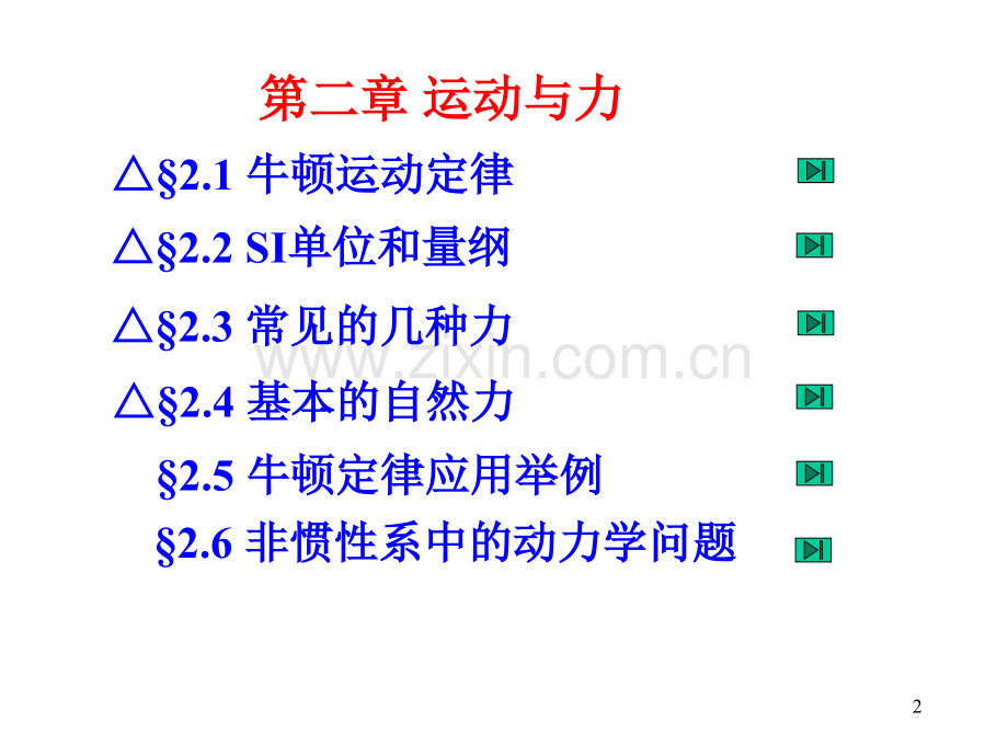 清华大学物理课件--------力学.第2章.运动与力.ppt_第2页