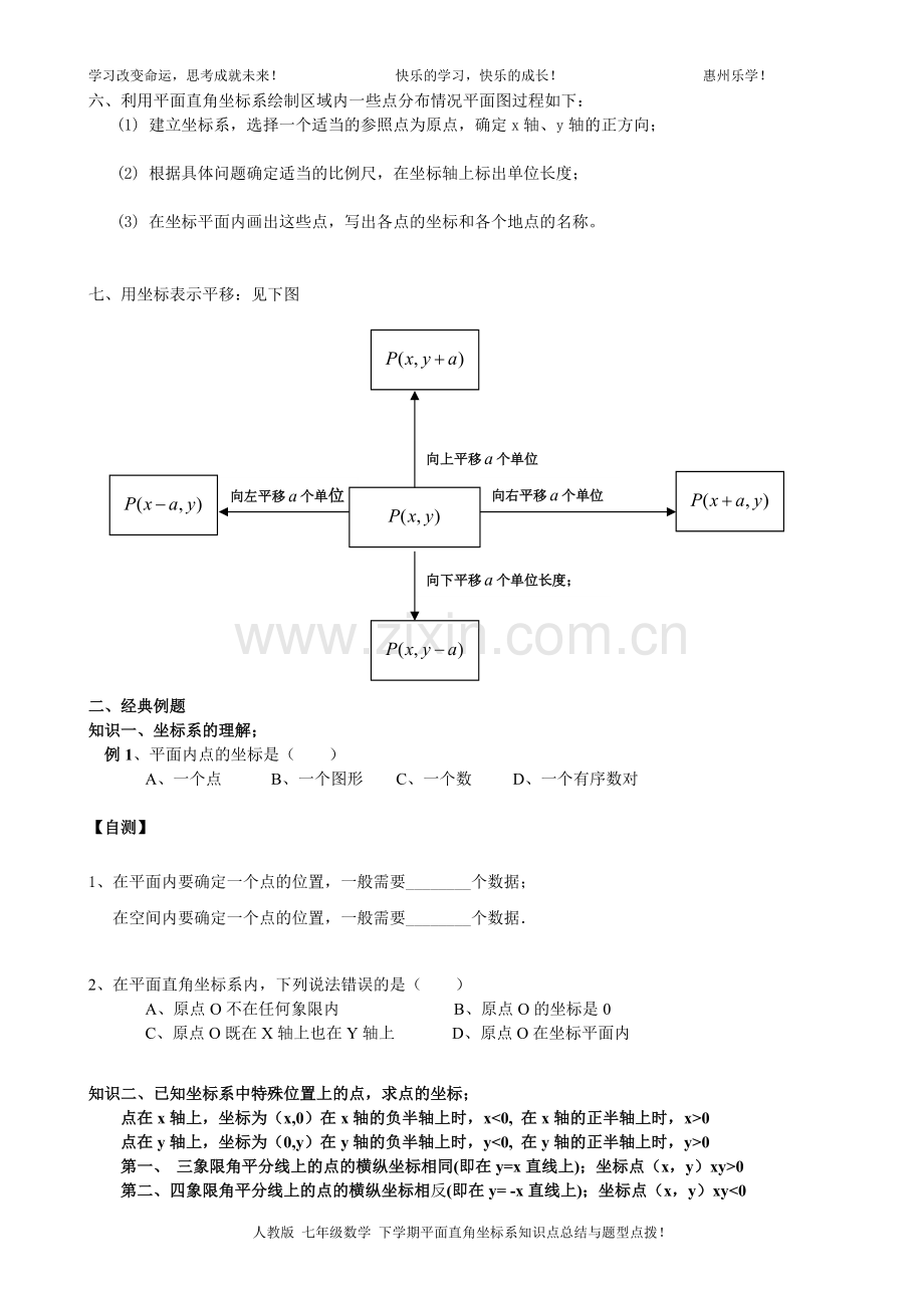 -人教版平面直角坐标系知识点总结与题型点拨.pdf_第2页