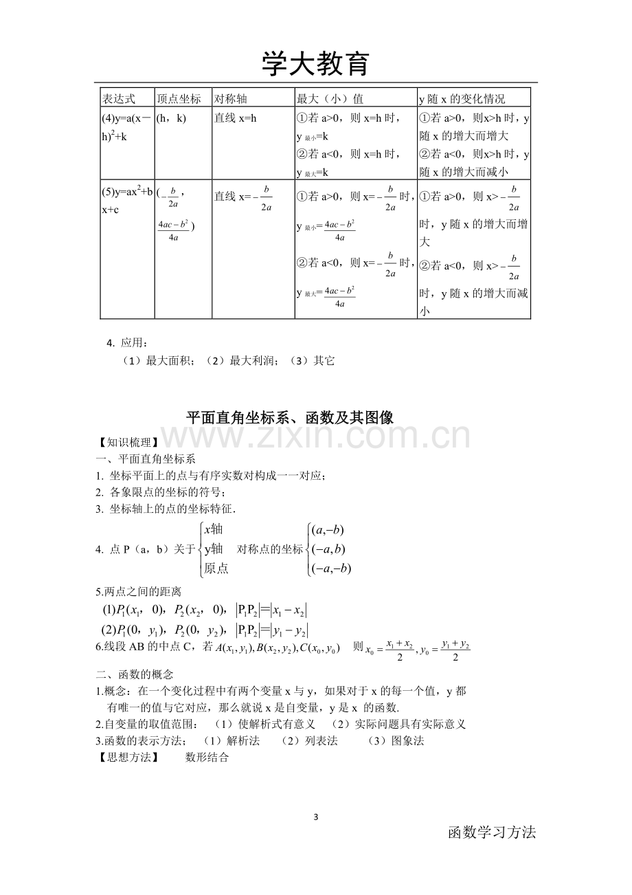 初中数学函数知识点归纳(2).pdf_第3页