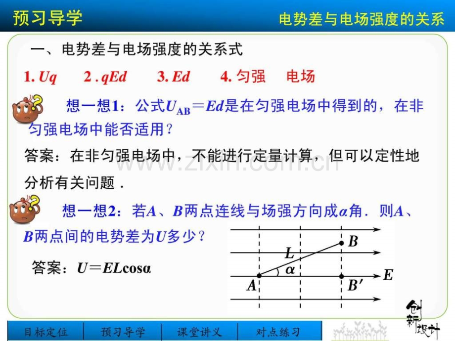 《创新设计课堂讲义》配套16-电势差与电场强.ppt_第3页