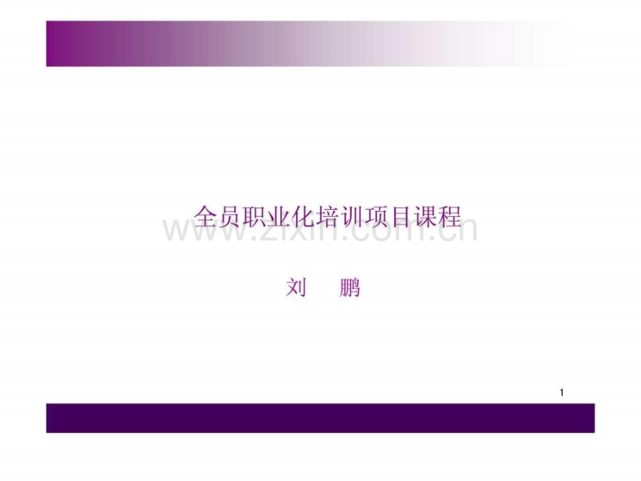 全员职业化培训项目课程.ppt_第1页