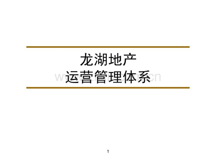 XXX地产企业运营管理体系.ppt_第1页