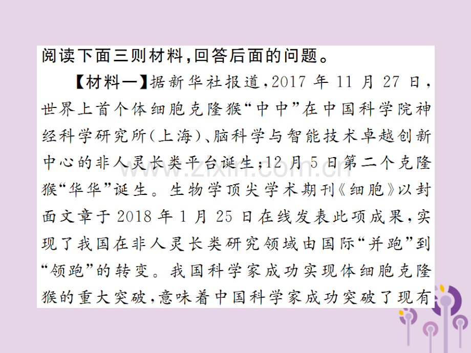 2018年秋七年级语文上册-第五单元-非连续性文本阅读专练(五)习题优质新人教版.ppt_第2页