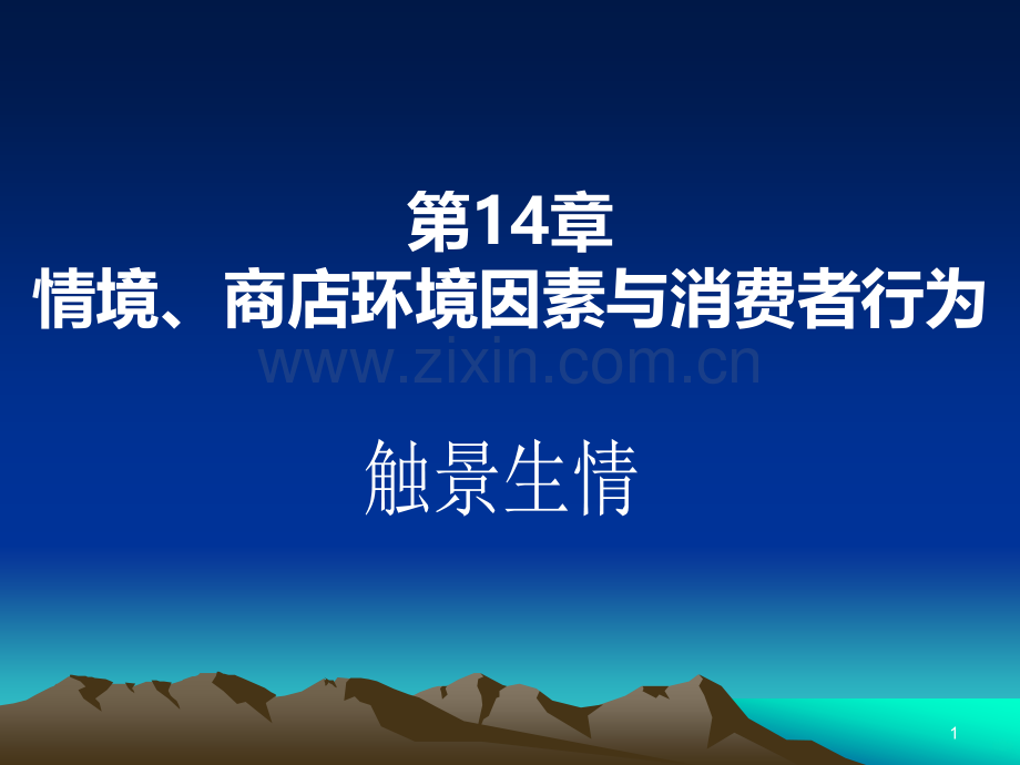 第章情境、商店环境因素与消费者行为.ppt_第1页