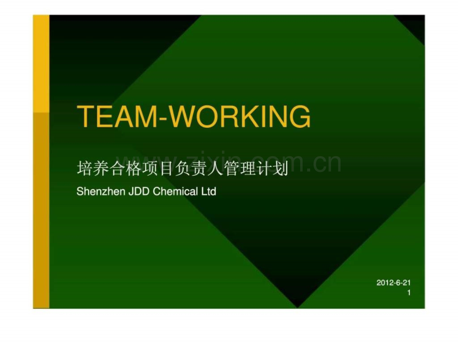 培养合格项目负责人管理计划.ppt_第1页