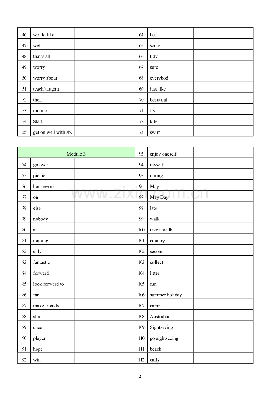 新外研版英语七年级下册全册单词归纳整理.pdf_第2页