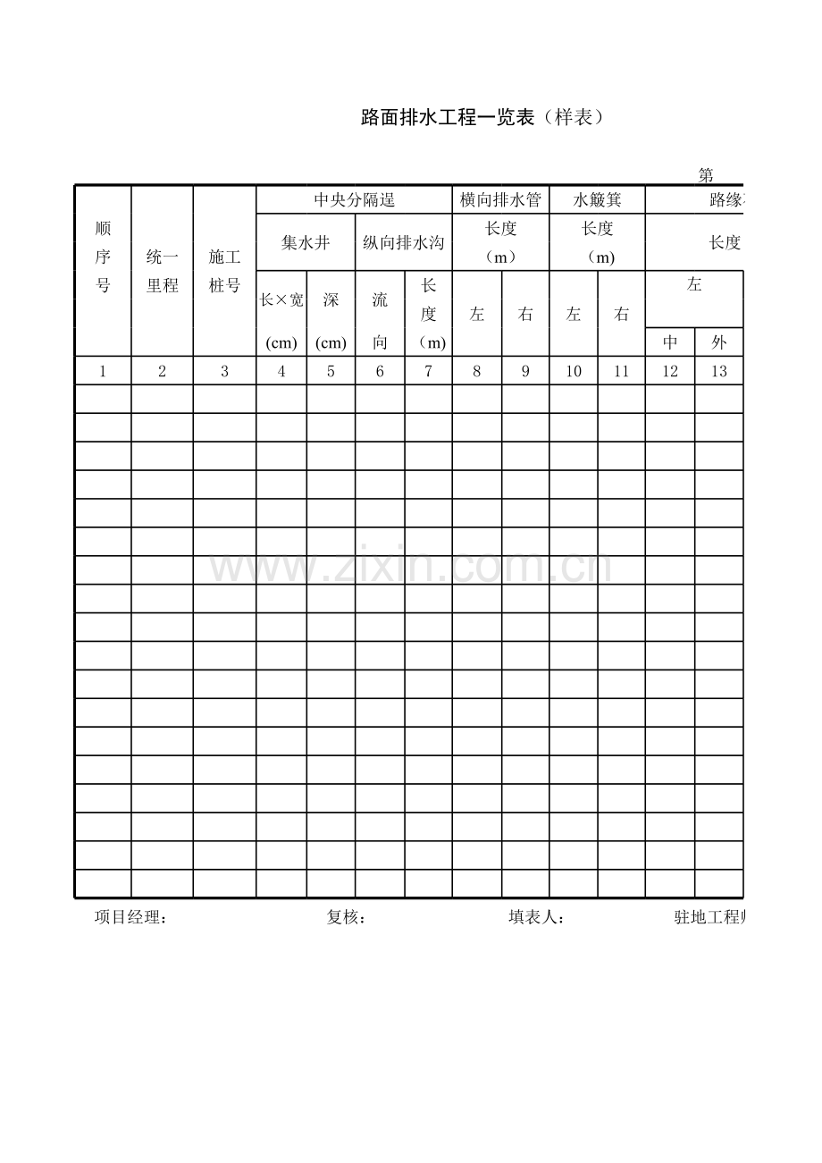 路面排水工程一览表.xls_第1页