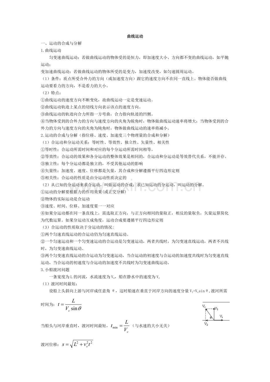 人教版高一物理必修二知识点全套.pdf_第1页