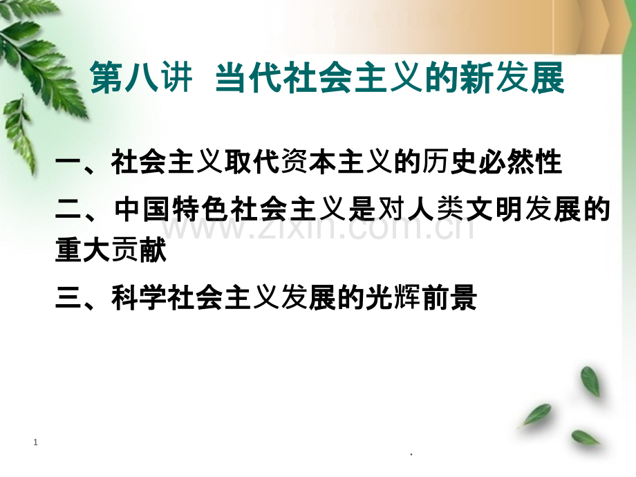 第八章-当代社会主义的新发展.ppt_第1页