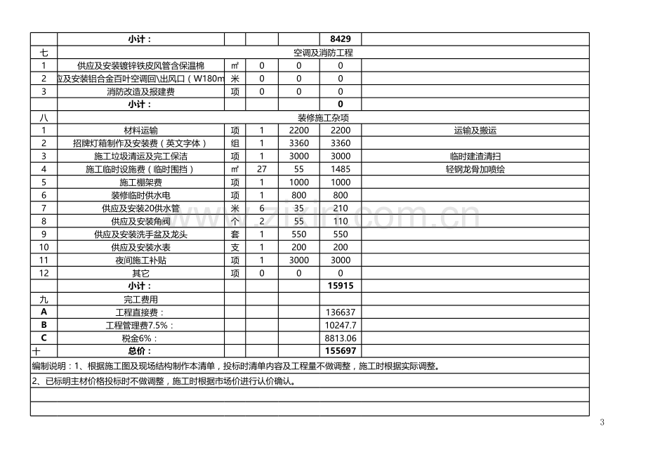 眼镜专卖店预算.xls_第3页