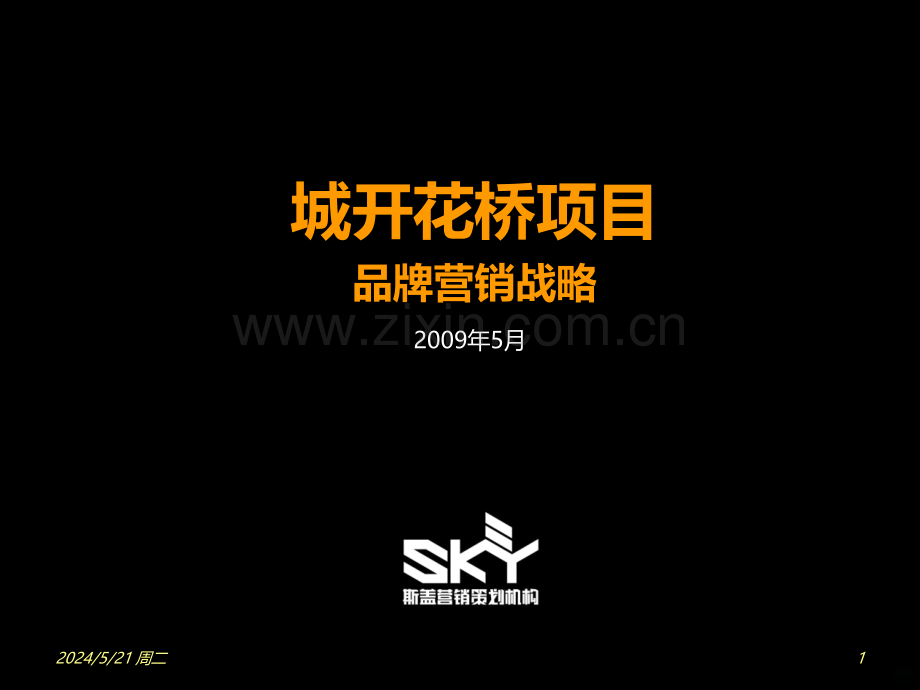 城开花桥项目整合推广策略09.5(sky).ppt_第1页