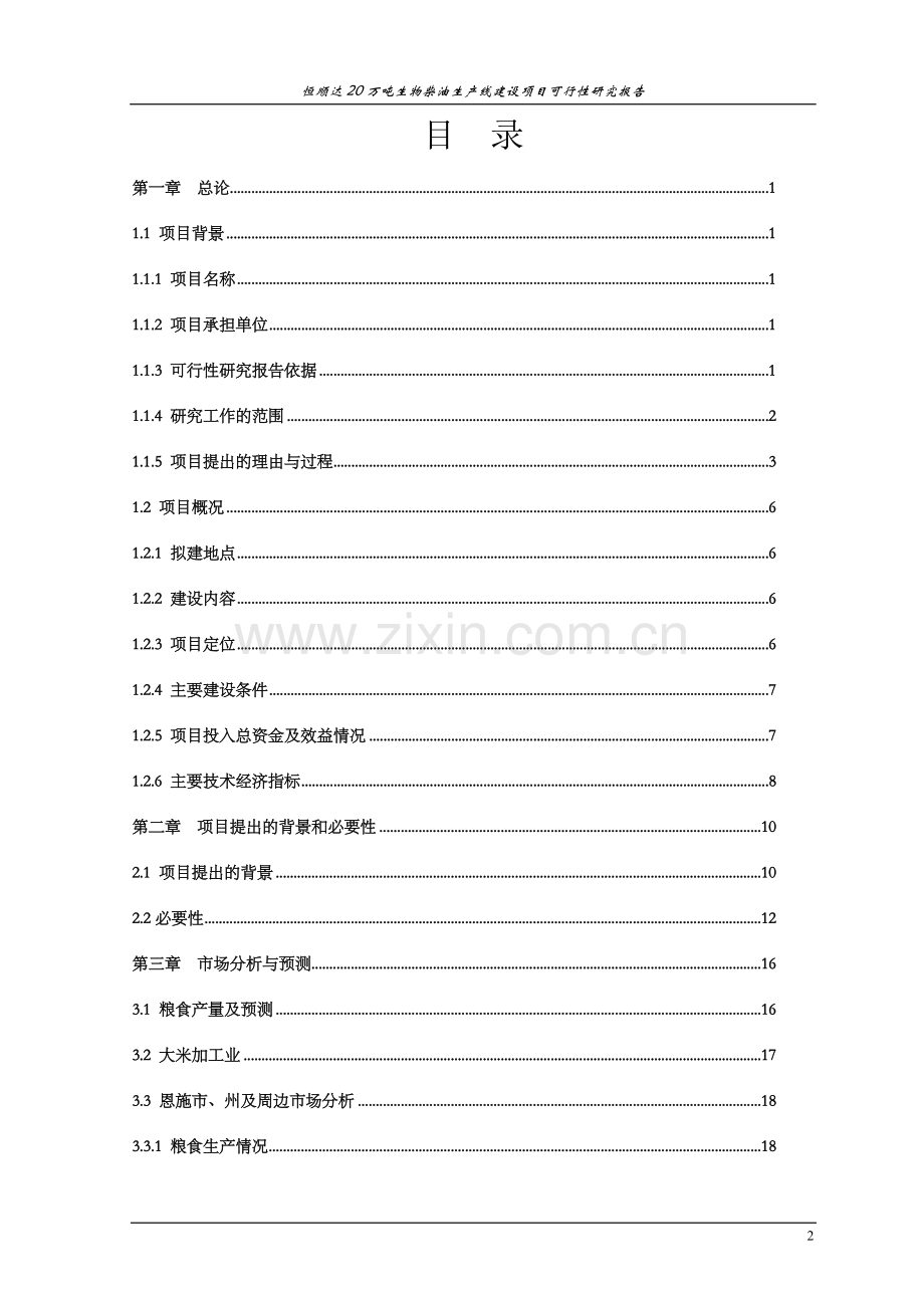 恒顺达20万吨生物柴油生产线建设项目可行性研究报告.doc_第2页