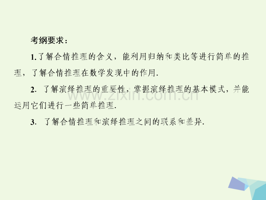 2017届高考数学一轮复习-第十二章-推理与证明、算法、复数-第一节-合情推理与演绎推理理.ppt_第3页