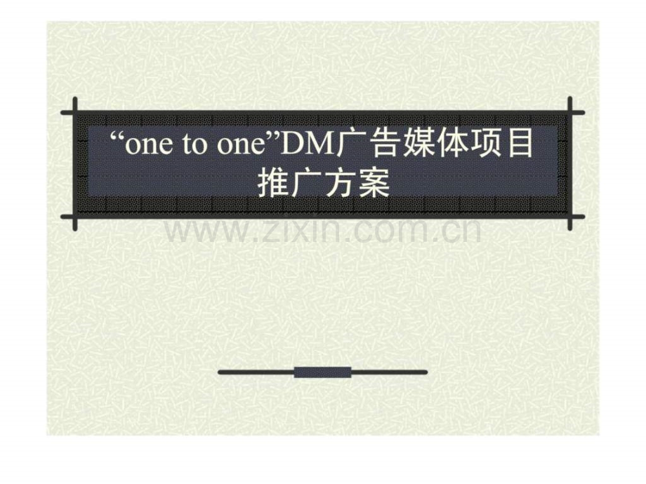 “one-to-one”DM广告媒体项目推广方案.ppt_第1页