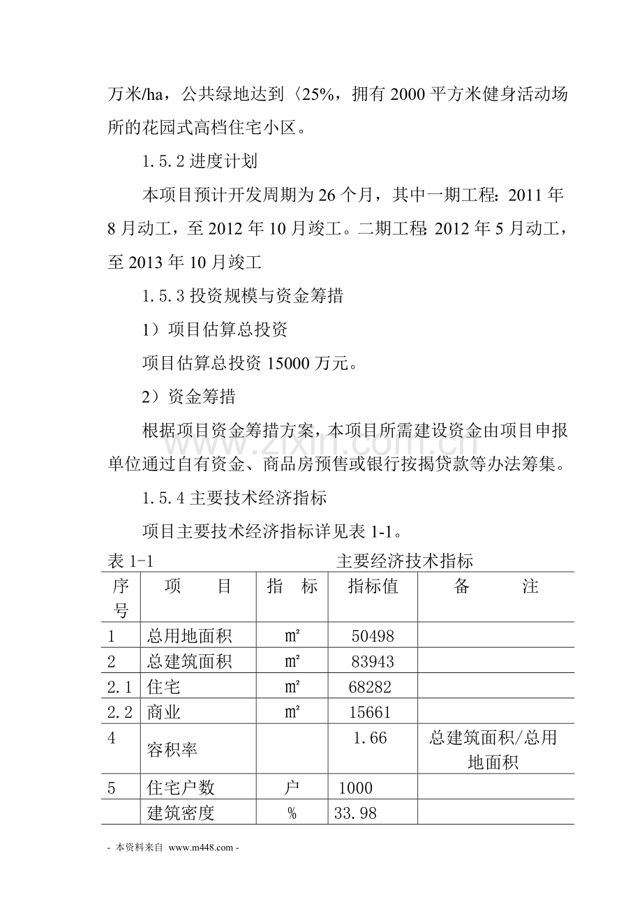 瑞民雅居商住小区房地产开发建设可研报告.doc_第2页