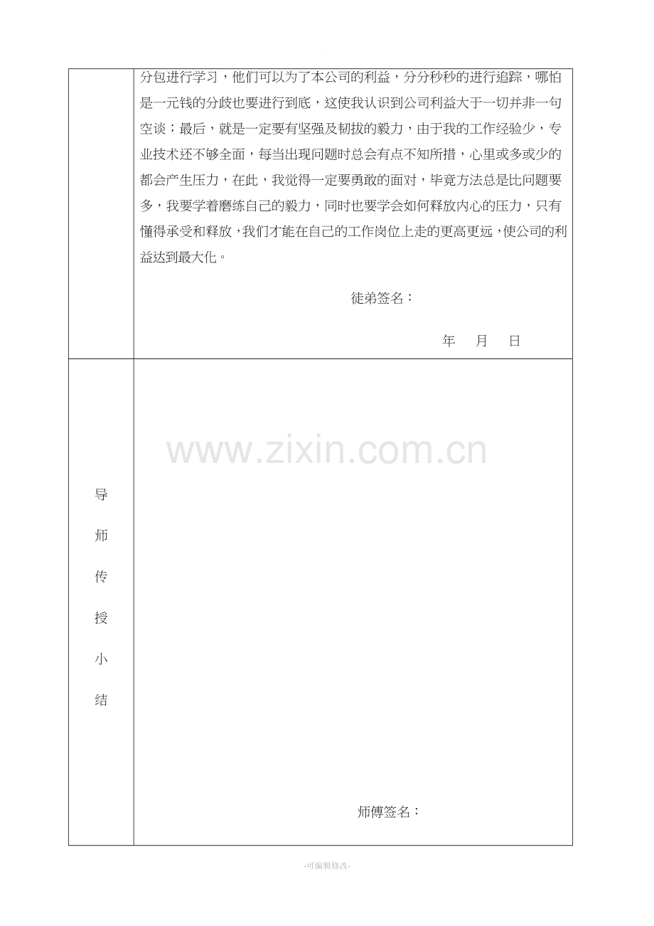 导师带徒考核表(附带徒弟总结).doc_第2页