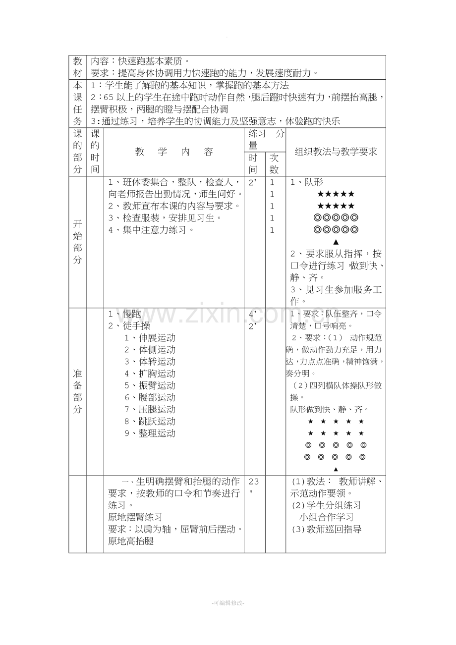 初中体育课全套优秀教案.doc_第3页