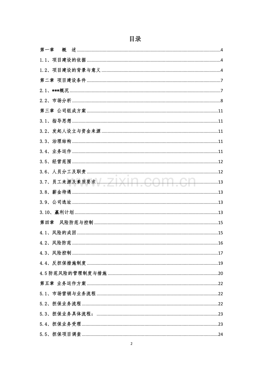 融资性担保公司增资项目可行性研究报告.doc_第2页