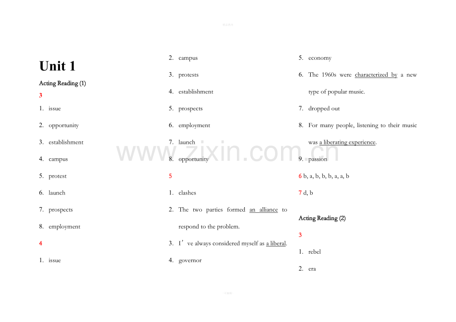 新标准大学英语综合教程2答案.doc_第1页