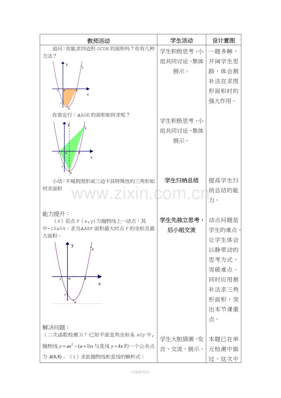 与二次函数有关的面积问题教案.doc_第3页