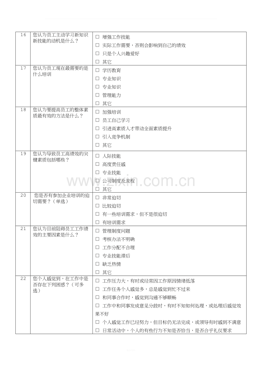 2018年员工培训需求调查表.docx_第3页