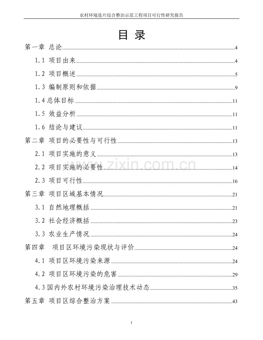 xx省农村建设环境连片综合整治项目可行性研究报告.doc_第2页