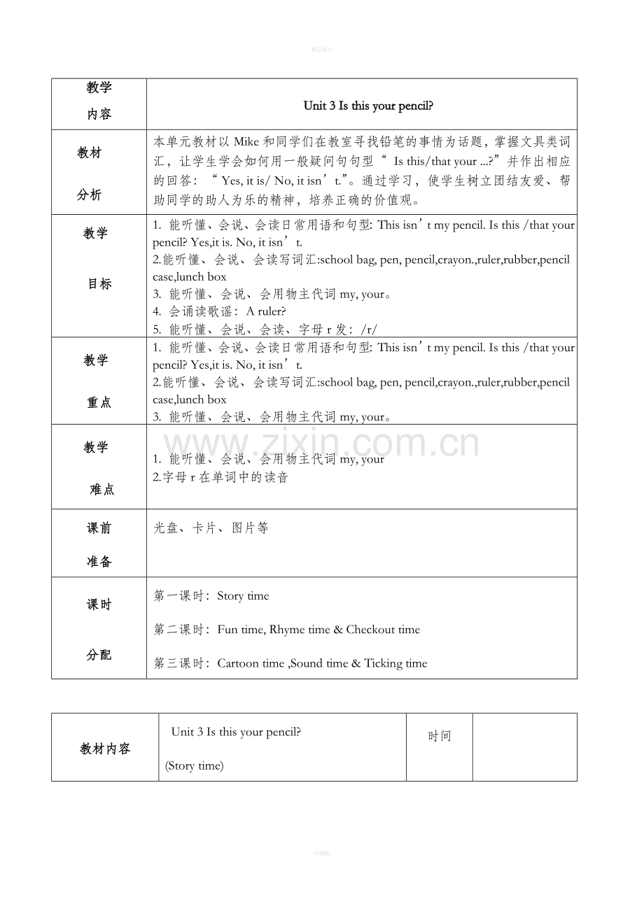 译林小学英语三下unit3教案.doc_第1页