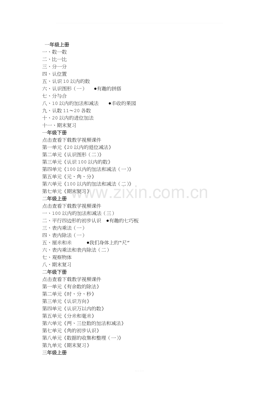 苏教版小学数学目录.doc_第1页