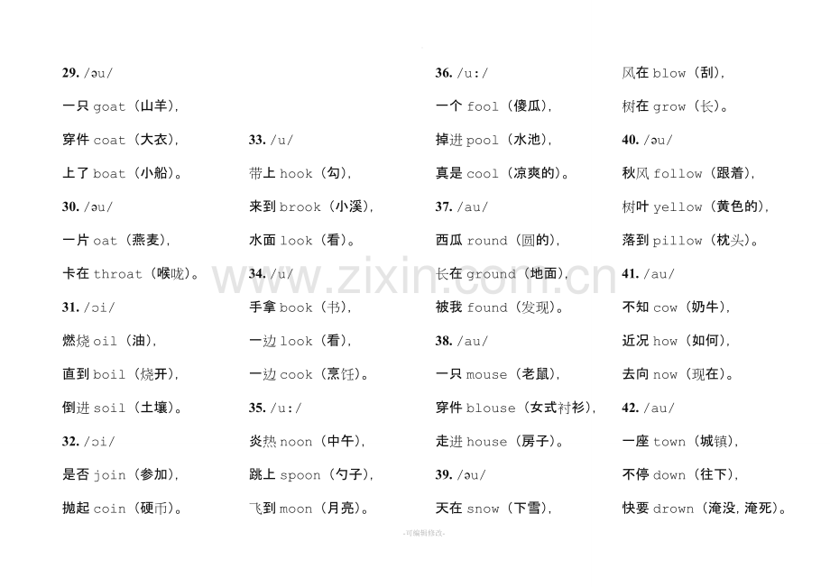 趣味英语三字经(可打印).doc_第3页