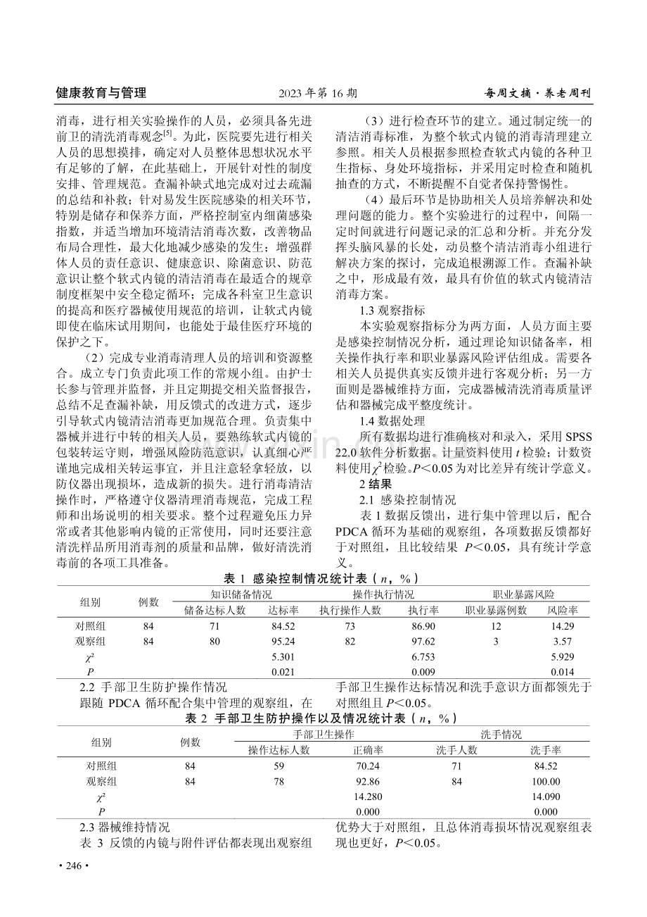 基于PDCA循环的集中管理模式在软式内镜清洗消毒中的效果分析.pdf_第2页