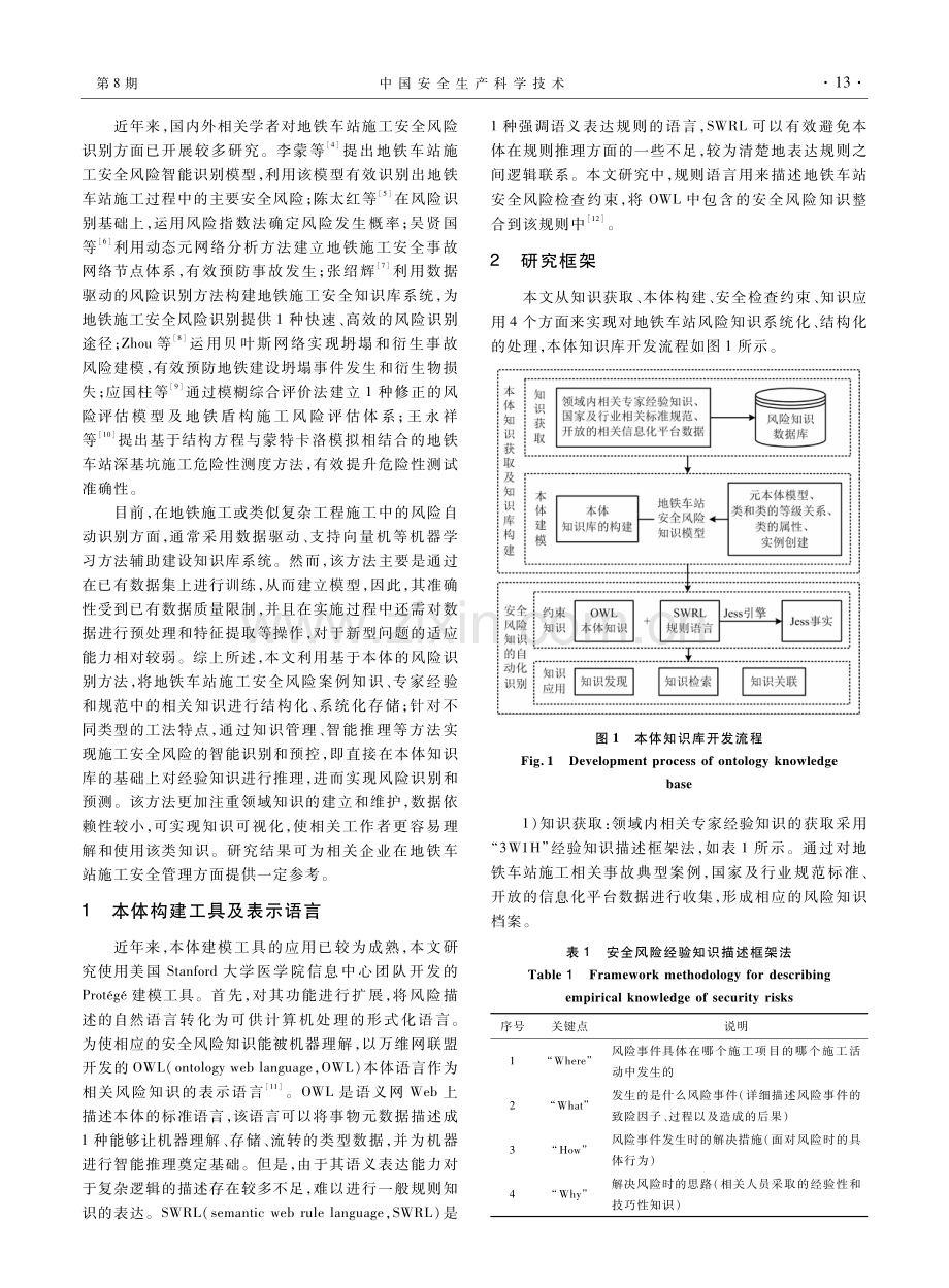 基于本体的地铁车站施工安全风险知识自动化识别.pdf_第2页