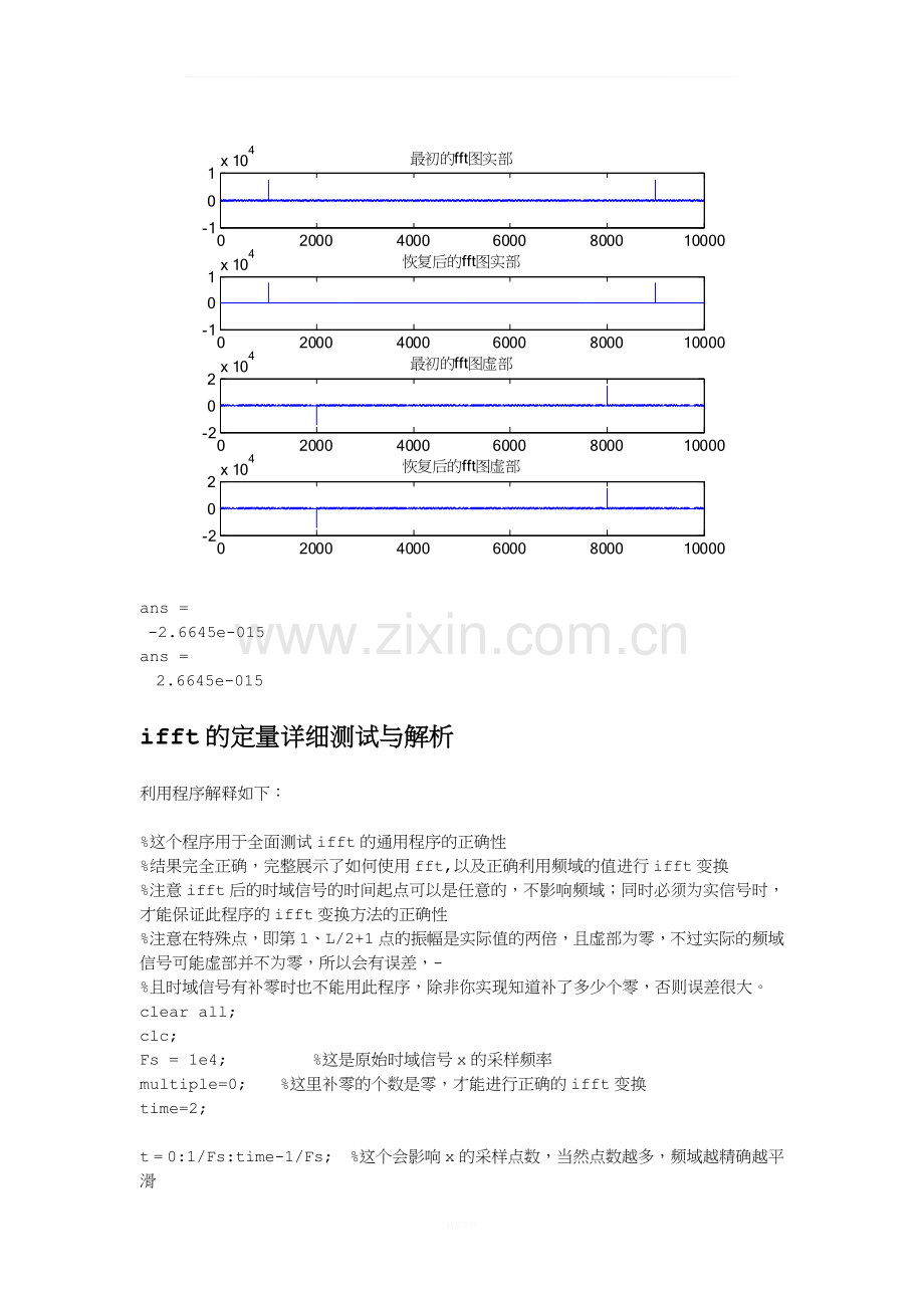 MATLAB中ifft函数用法、性质、特性-以及与fft的组合应用全面深入解析(含程序).docx_第3页