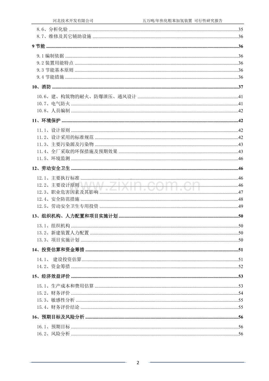 5万吨年焦化粗苯加氢装置申请立项可行性研究报告.doc_第3页