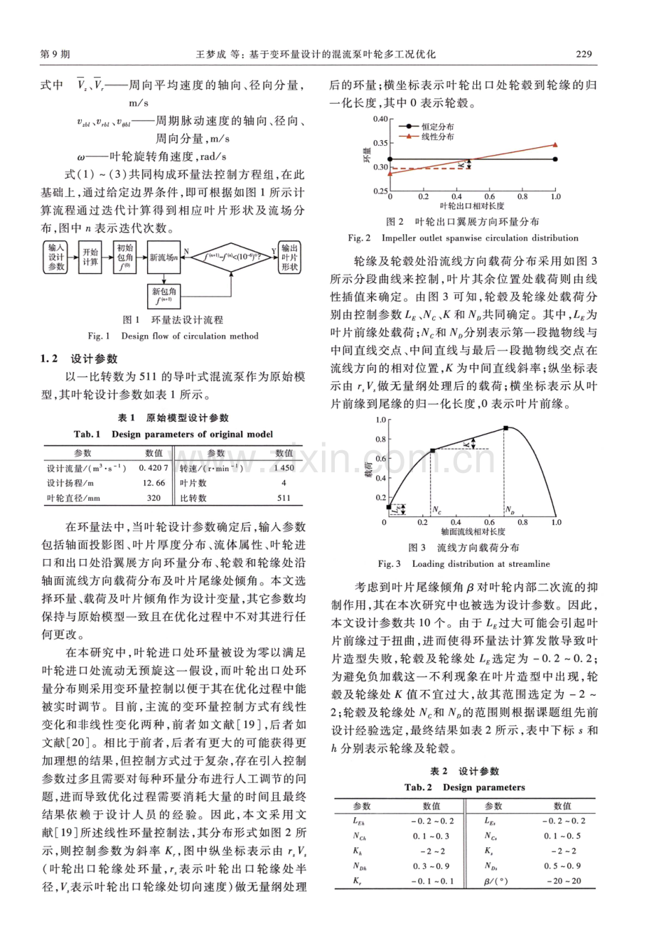 基于变环量设计的混流泵叶轮多工况优化.pdf_第3页