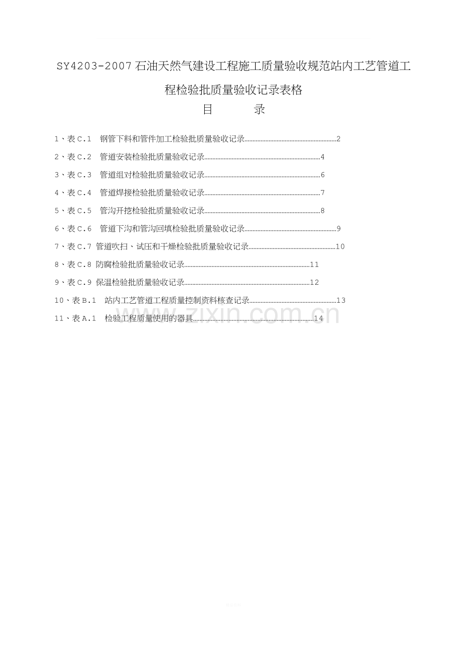 SY4203-2007工艺管道检验批要点.doc_第1页