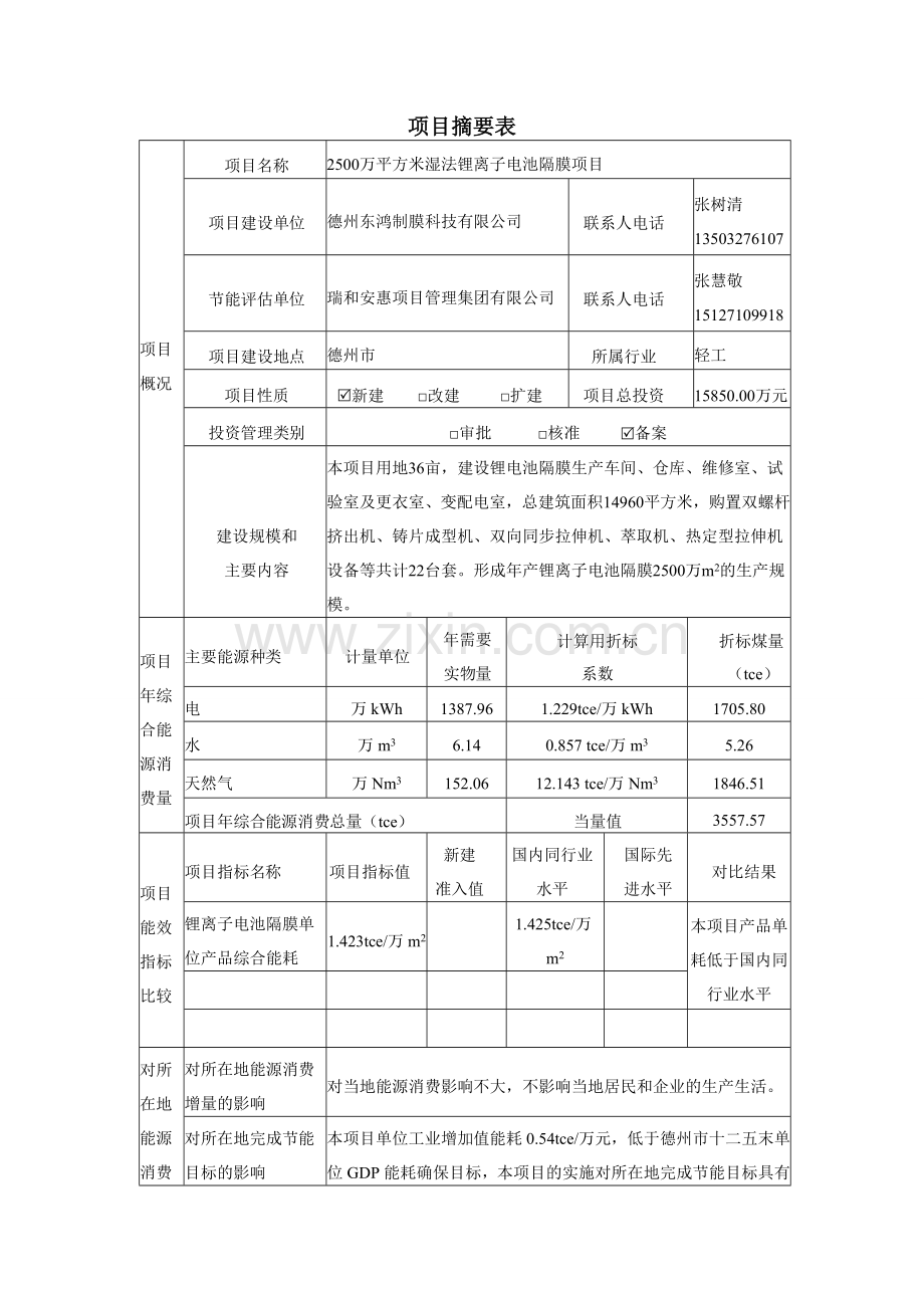 年产2500万平方米湿法锂离子电池隔膜项目可行性研究报告.doc_第3页