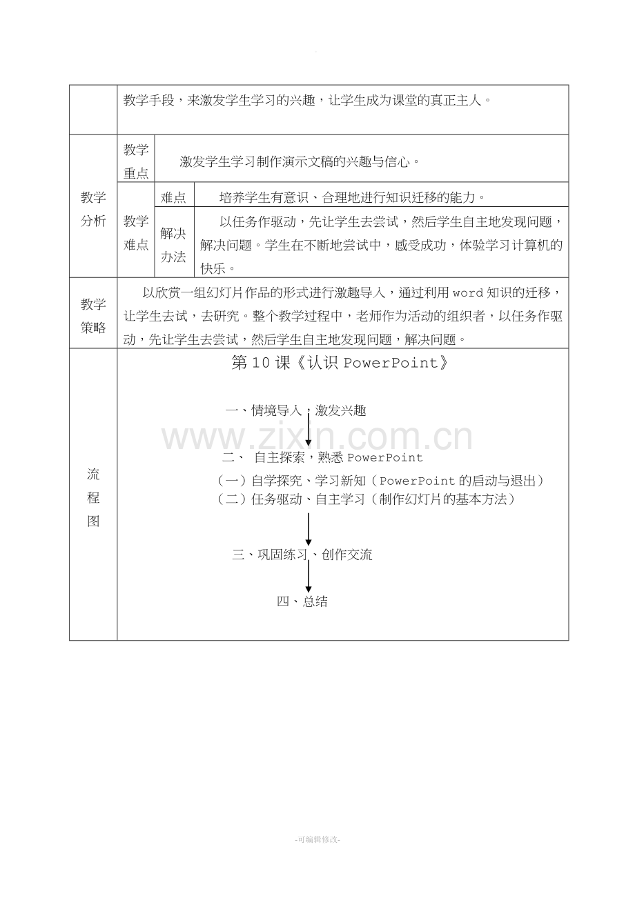 《认识powerpoint》教学设计.doc_第3页