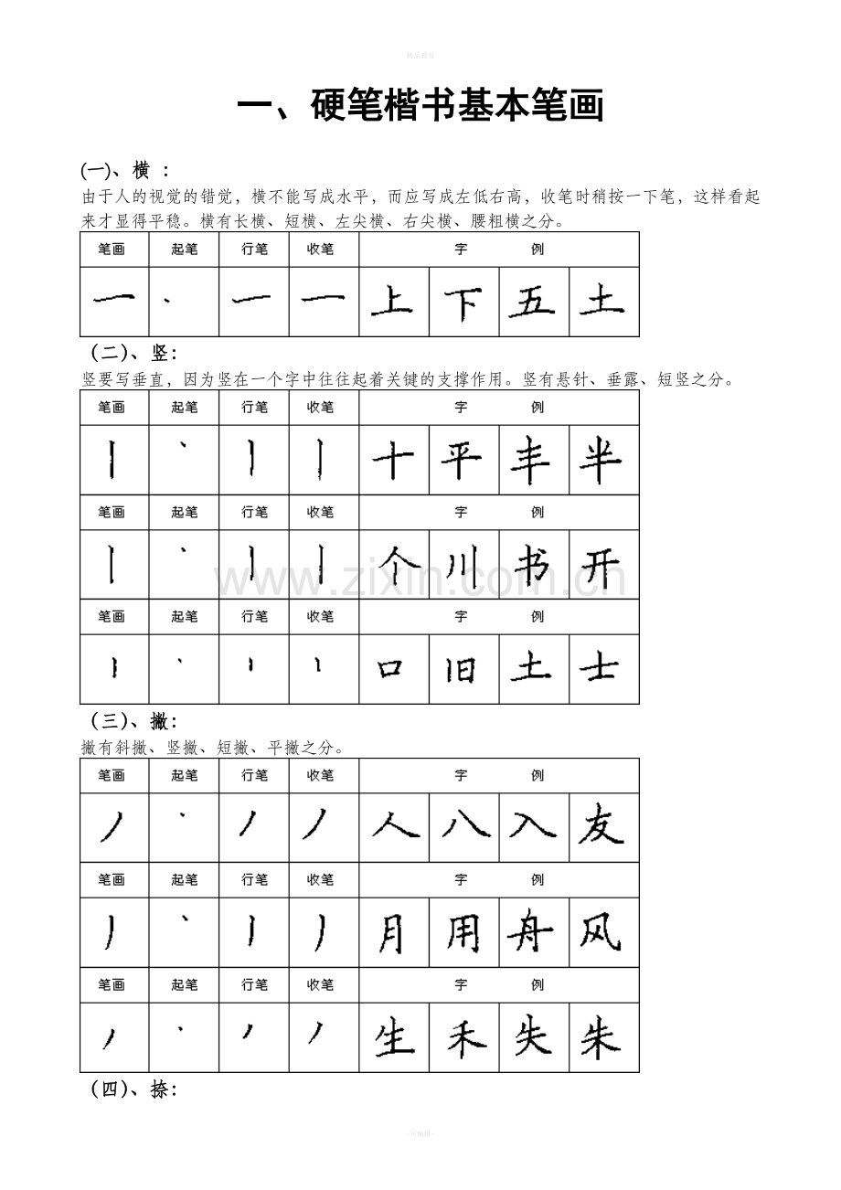 楷书基本笔画字帖(1).doc_第1页